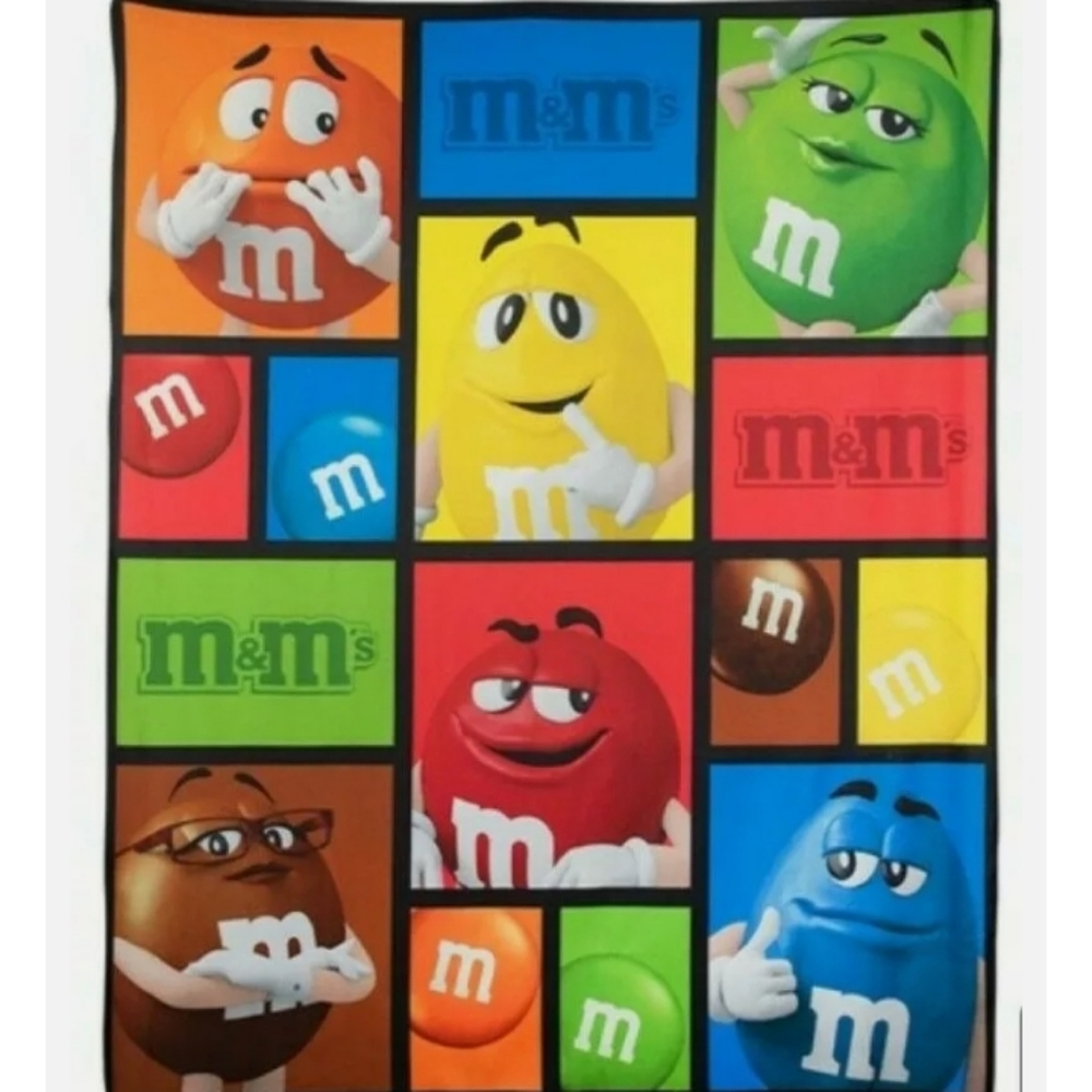 NWT M&M's Fleece Blanket 50"x60"